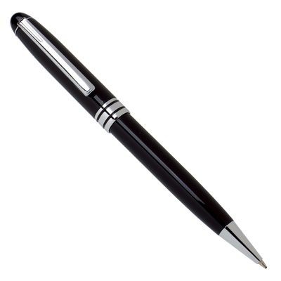 METAL BALL PEN in Black & Silver Chrome