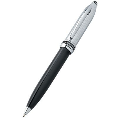 METAL BALL PEN in Silver Chrome & Black