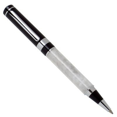 METAL BALL PEN in White Marble Design