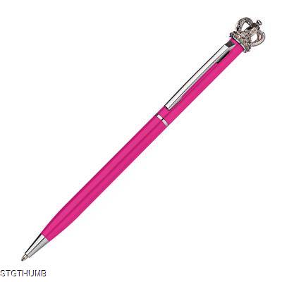 METAL BALL PEN KING in Pink