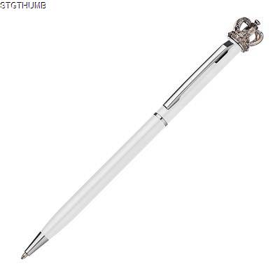 METAL BALL PEN KING in White