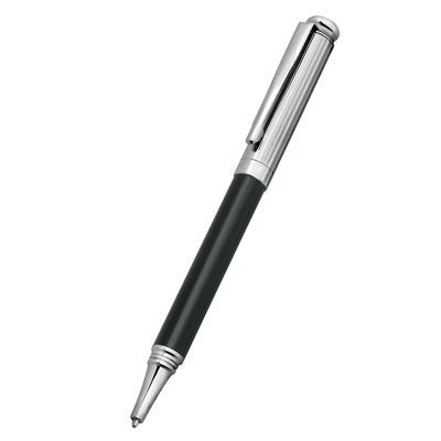 METAL BALL POINT PEN in Silver with Black Platinum Finish