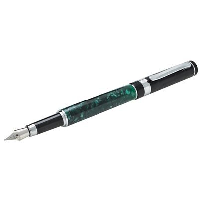 METAL FOUNTAIN PEN in Green Marble Finish