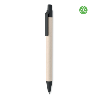 MILK CARTON PAPER BALL PEN in Black