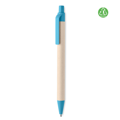 MILK CARTON PAPER BALL PEN in Blue