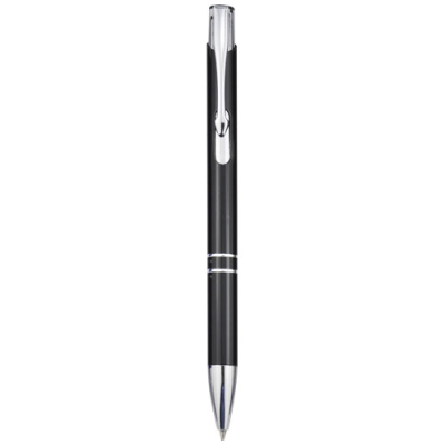 MONETA ALUMINIUM METAL CLICK BALL PEN in Solid Black