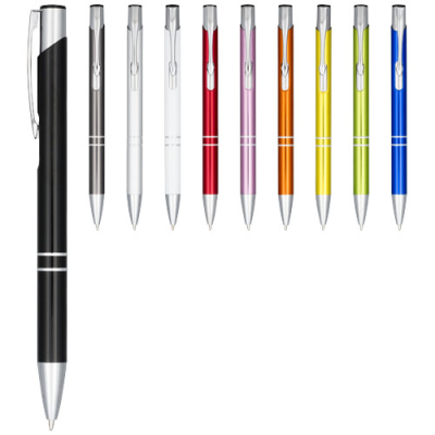 MONETA ANODIZED ALUMINIUM METAL CLICK BALL PEN (BLACK INK) in Blue