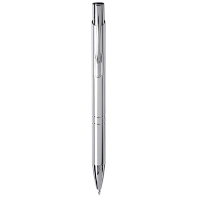 MONETA ANODIZED ALUMINIUM METAL CLICK BALL PEN (BLUE INK) in Silver Chrome