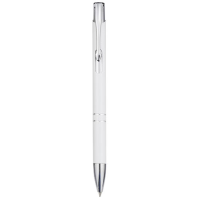 MONETA RECYCLED ALUMINIUM METAL BALL PEN (BLACK INK) in White