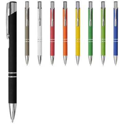 MONETA SOFT TOUCH BALL PEN (BLACK INK) in Solid Black