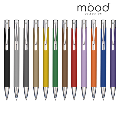 MOOD SOFTFEEL BALL PEN (LINE COLOUR PRINT)