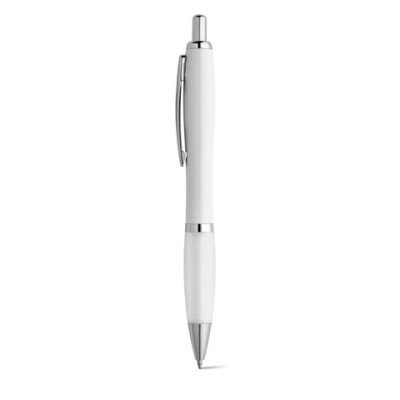 MOVE BALL PEN with Metal Clip in White