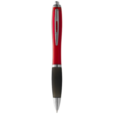 NASH BALL PEN COLOUR BARREL AND BLACK GRIP (BLACK INK) in Red & Solid Black