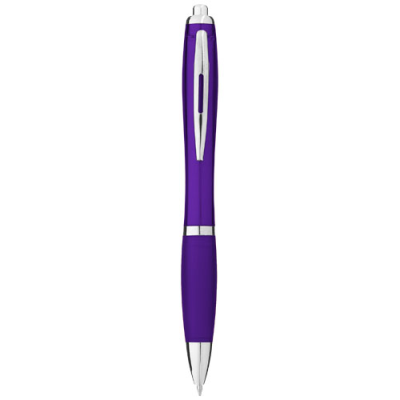 NASH BALL PEN COLOUR BARREL AND GRIP (BLUE INK) in Purple