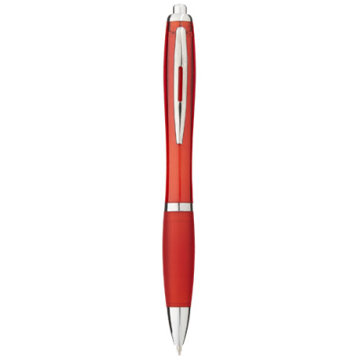 NASH BALL PEN COLOUR BARREL AND GRIP (BLUE INK) in Red