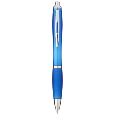 NASH BALL PEN with Colour Barrel & Grip (Black Ink) in Aqua Blue