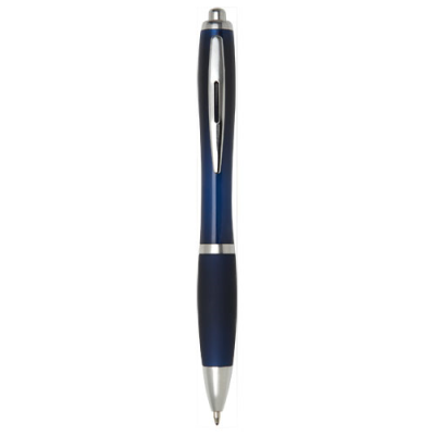 NASH BALL PEN with Colour Barrel & Grip (Black Ink) in Indigo Blue