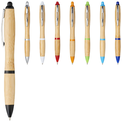 NASH BAMBOO BALL PEN (BLUE INK) in Natural & Royal Blue