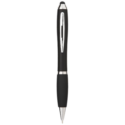 NASH COLOUR STYLUS BALL PEN with Black Grip (Black Ink) in Solid Black