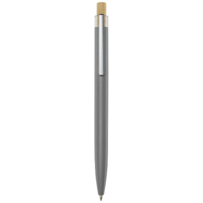 NOOSHIN RECYCLED ALUMINIUM METAL BALL PEN (BLACK INK) in Grey