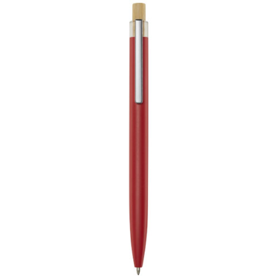 NOOSHIN RECYCLED ALUMINIUM METAL BALL PEN (BLACK INK) in Red