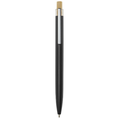 NOOSHIN RECYCLED ALUMINIUM METAL BALL PEN (BLACK INK) in Solid Black