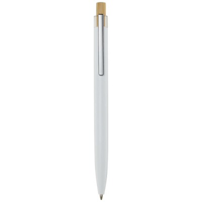 NOOSHIN RECYCLED ALUMINIUM METAL BALL PEN (BLACK INK) in White