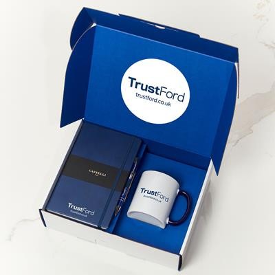 NOTE BOOK, PEN AND BLUE INNER MUG CORPORATE GIFT BOX