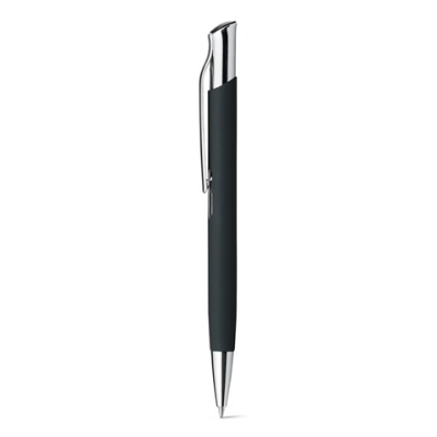 OLAF SOFT ALUMINIUM METAL BALL PEN with Rubber Finish in Black