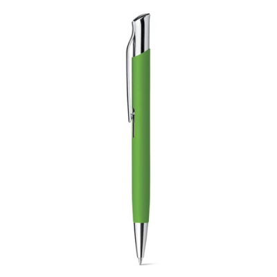 OLAF SOFT ALUMINIUM METAL BALL PEN with Rubber Finish in Pale Green