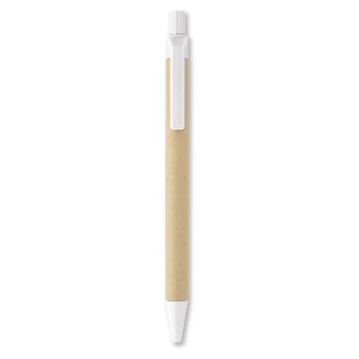 PAPER & CORN PLA BALL PEN in White