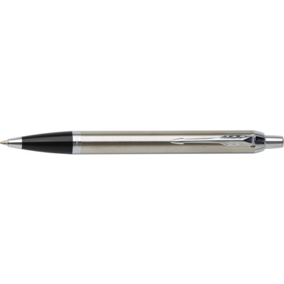 PARKER IM BRASS & SILVER CHROME ROLLERBALL PEN in Silver