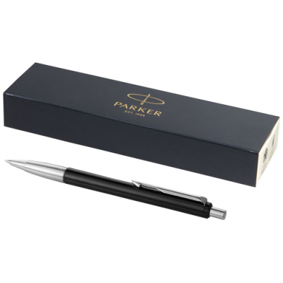 PARKER VECTOR BALL PEN in Solid Black & Silver