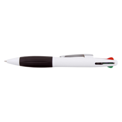 PAXOS 4-COLOUR BALL PEN in White