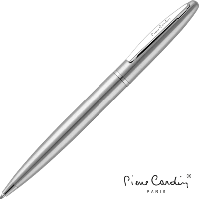 PIERRE CARDIN CLARENCE STAINLESS STEEL METAL BALL PEN (LINE COLOUR PRINT)