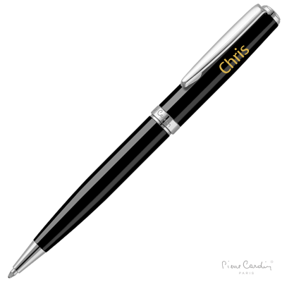 PIERRE CARDIN MONTFORT BALL PEN - BLACK (LASER ENGRAVED)