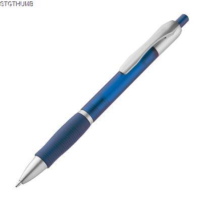 PLASTIC BALL PEN in Frosted Blue