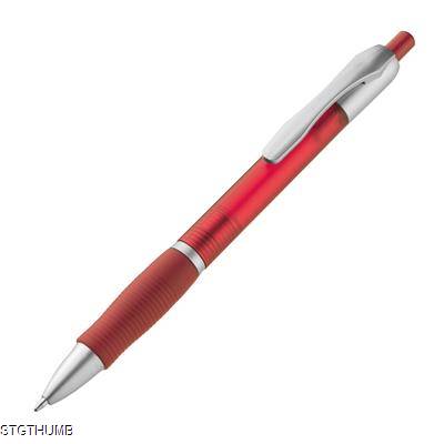 PLASTIC BALL PEN in Frosted Red