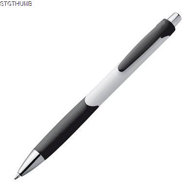 PLASTIC BALL PEN in White & Black