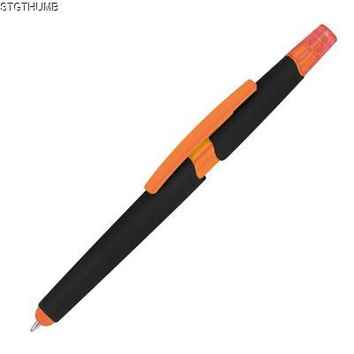 PLASTIC BALL PEN with Highlighter & Touch Function