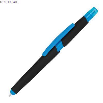 PLASTIC BALL PEN with Highlighter & Touch Function