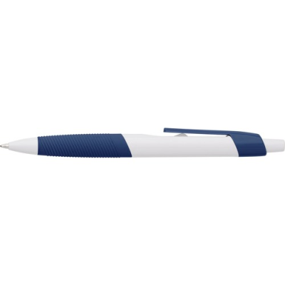 PLASTIC BALL PEN with Rubber Grip in Blue