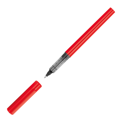 PLASTIC ROLLERBALL PEN with Ink in Red