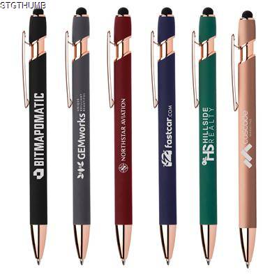 PRINCE SOFTY ROSE GOLD GEL PEN W &  STYLUS