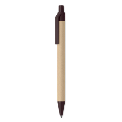 PUSH BALL PEN COFFEE HUSK & ABS in Brown