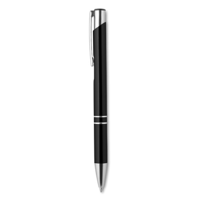 PUSH BUTTON ALUMINIUM METAL PEN in Black