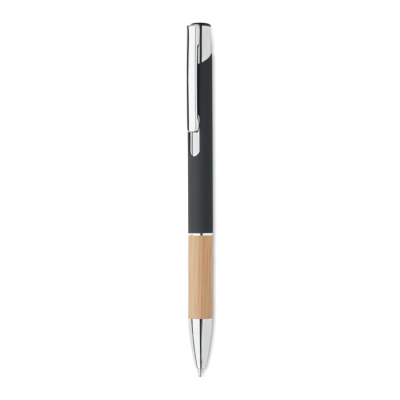 PUSH BUTTON ALUMINIUM METAL PEN in Black