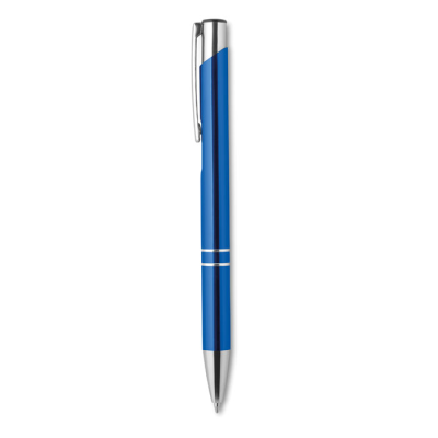 PUSH BUTTON ALUMINIUM METAL PEN in Blue