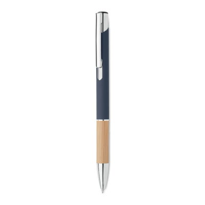 PUSH BUTTON ALUMINIUM METAL PEN in Blue