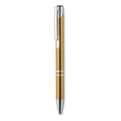 PUSH BUTTON ALUMINIUM METAL PEN in Gold